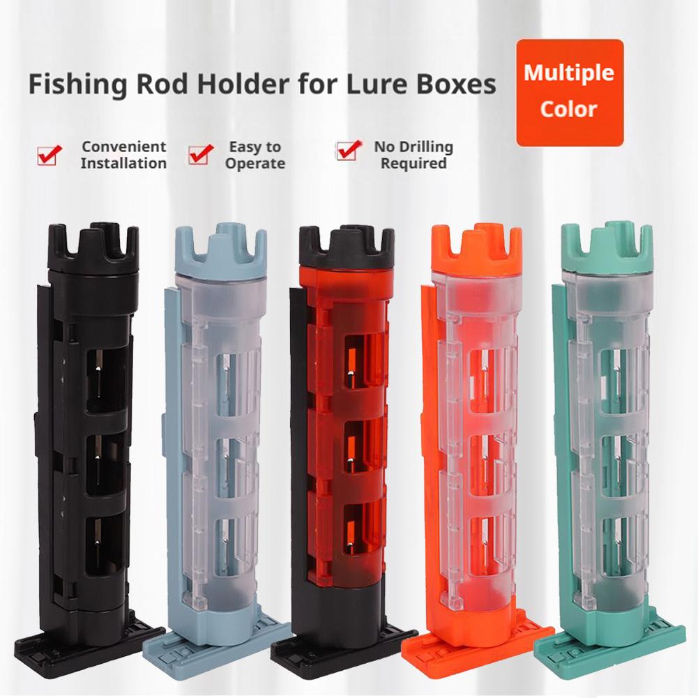 Fishing Kayak Crate - 釣り竿スタンド、取り外し可能なロッドホルダー、ABS製、持ち運び可能、バケツや釣り道具箱、ルアー釣り、カヤック用。