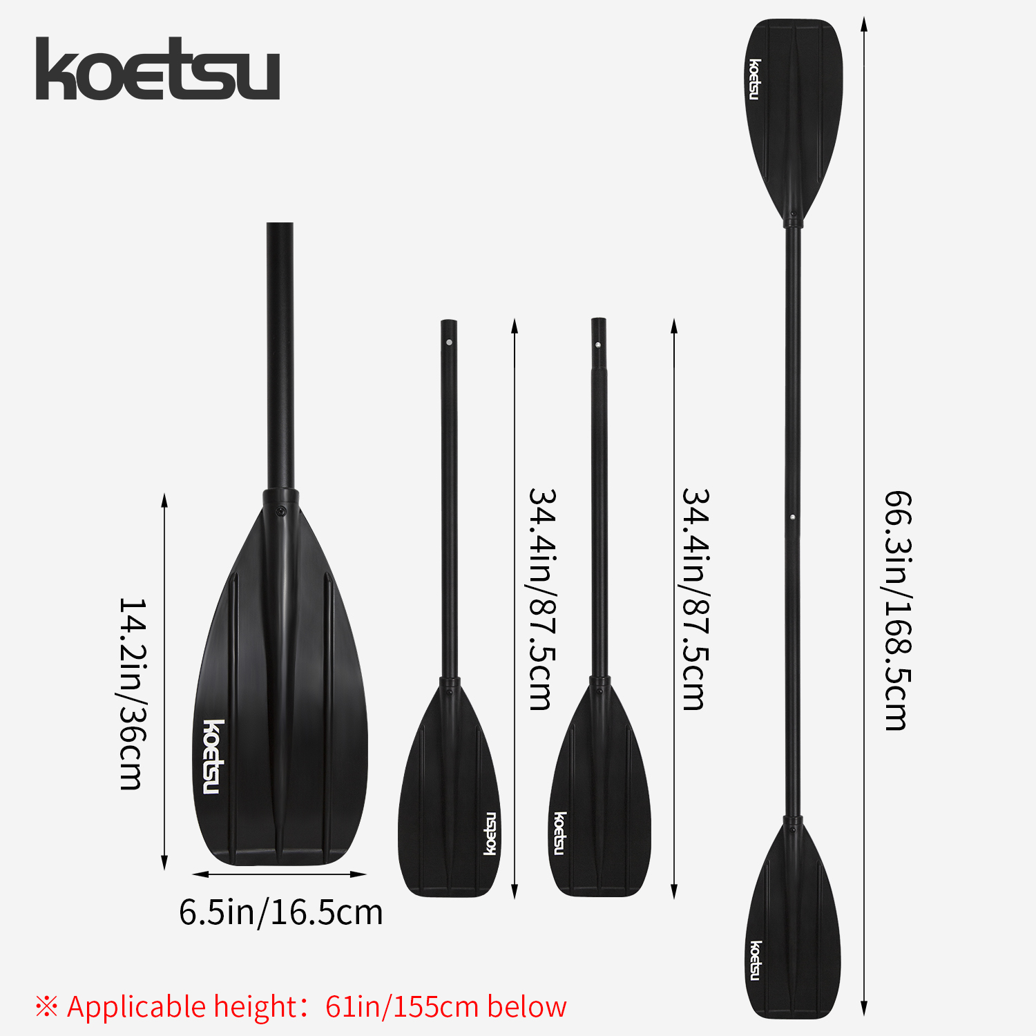 KOETSU アルミニウム合金双頭カヤックパドル - カヌー - Fishing Kayak Paddle のレビューと価格